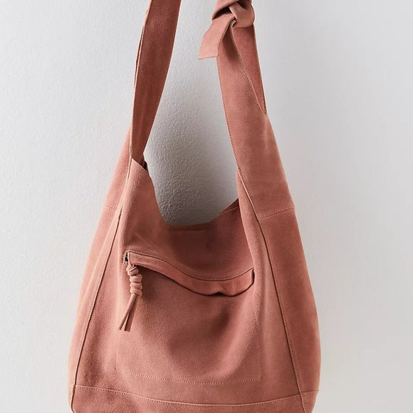 Free People Handbags - NWT Free People Jess Suede Carryall in Dusk Coral